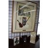 Image 1 : Gilt framed Tchaikovsky collage, a musical themed Sid Dickens tile, a small cast metal figurine and 
