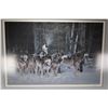 Image 1 : Framed limited edition print titled "Breaking the Silence-Wolves' pencil signed by artist Ron Parker