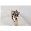 Image 1 : Small 10kt yellow gold and diamond cluster ring