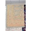 Image 1 : 100% wool Sultanabad area carpet in mute tones with overall floral design and shade of sage, orange,