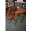 Image 1 : Two mid 20th century occasional tables including matched grain mahogany flat to the wall with sculpt