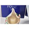 Image 3 : Franz Porcelain pieces from the Holiday Beginnings collection including "Chickadee Design" tea light