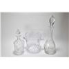 Image 1 : Three pieces of crystal including two drinks decanters and a ice-bucket