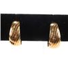 Image 1 : Four pairs of gold earrings including 14kt yellow gold hoops etc.