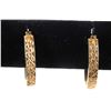Image 2 : Four pairs of gold earrings including 14kt yellow gold hoops etc.