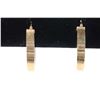 Image 4 : Four pairs of gold earrings including 14kt yellow gold hoops etc.