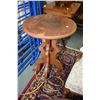 Image 2 : Two antique occasional tables including exotic wood coffee table with bobbin supports and a tilt top