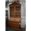 Image 1 : Antique Victorian drop front secretaire with fitted interior, three drawer base with carved pulls, t