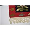 Image 3 : As new, 100% wool area carpet in appliquéd quilt design with flowers, multiple borders, birds with p