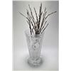 Image 1 : Large cut crystal vase 18" in height with led illuminated twigs