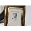 Image 2 : Selection of vintage and antique collectibles including framed silhouette, small miniature scrimshaw