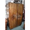 Image 1 : Mid century high polished, matched grain wardrobe used as an entertainment unit