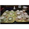 Image 1 : Two trays containing fourteen china cups and saucers including Windsor, Aynsley, Paragon, Royal Albe
