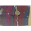 Image 2 : Gilt framed abstract acrylic on paper painting signed Sky Jones 1996, 28" X 22"