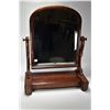 Image 1 : Antique mahogany dresser top mirror with flip up storage, 28" in height