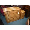 Image 1 : Antique Eastlake four drawer bedroom chest and complimenting night table with single door and drawer