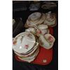 Image 1 : Selection of Royal Albert "American Beauty" bone china serving pieces including three dessert trays,