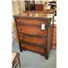 Image 1 : Antique walnut four drawer high boy