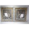 Image 1 : Pair of vintage engravings including a dressing room scene and a masquerade party