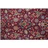 Image 2 : Vintage wool area carpet with overall floral design with deep burgundy background and highlights of 