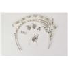 Image 1 : Selection of wedding jewellery including 14kt white gold and heart shaped diamond pendant necklace w
