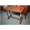 Image 1 : Antique mahogany console table with bobbin supports and stretcher