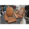 Image 1 : Two wooden Airondack patio chairs