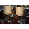 Image 1 : Pair of vintage table lamps with four branch "candelabra" and center bulbs