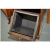 Image 2 : Antique Edwardian quarter cut oak coal hod with carved raised panel and original tin liner