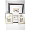 Image 1 : Two triple framed small watercolour landscape paintings by artist A. Reilman overall dimensions incl