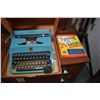 Image 2 : Eastlake three drawer low boy and a Underwood portable typewriter with typing book