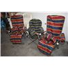 Image 1 : Three matching quality folding canvas outdoor chairs