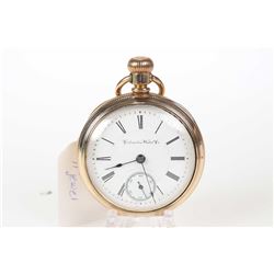 Columbus size 18, 11 jewel pocket watch. Serial No.104960, dates to 1887, full gilt plate stem wind 