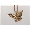 Image 1 : 10kt yellow gold 18" box chain and a tested 10kt yellow gold eagle pendant
