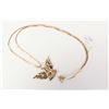 Image 3 : 10kt yellow gold 18" box chain and a tested 10kt yellow gold eagle pendant