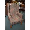Image 1 : Two parlour chairs including an antique channel back with cabriole support, framed has been repair a
