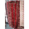 Image 1 : Heavy 100% wool runner with deep red background highlights of cream, copper and black etc. in as new