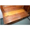 Image 2 : Antique secretaire with three drawer base, flip over writing surface and glazed book storage, note o