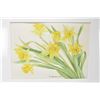 Image 2 : Two watercolour floral still-lifes including geraniums and daffodils both by artist F. Kennedy Canti
