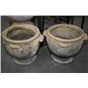Image 1 : Pair of matching 17" round concrete planters