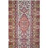 Image 2 : Tabriz 100% wool Iranian carpet runner with multiple borders, medallions in shades of cream, red, co