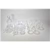 Image 1 : Two trays of crystal including etched shrimp cocktails, a 10" diameter center bowl, cream and sugar 