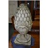 Image 2 : Large Fleur d' lis decorative terracotta planter and a 22" high concrete pineapple