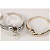 Image 2 : Ladies platinum and 18kt white gold diamond wedding set. Engagement ring set with 0.35ct brilliant w