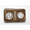 Image 1 : Antique cased travel barometer and pocket watch compendium labelled by Edward and Sons, Glasgow incl