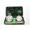 Image 2 : Antique cased travel barometer and pocket watch compendium labelled by Edward and Sons, Glasgow incl