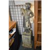 Image 1 : Two piece Dickensian cement statue of a girl 45" including base