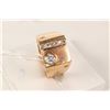 Image 1 : 10kt yellow gold custom made signet ring set with diamonds. Retail replacement value $2,150.00