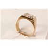 Image 2 : 10kt yellow gold custom made signet ring set with diamonds. Retail replacement value $2,150.00