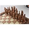 Image 3 : Large resin chess board with two drawers representing the Spanish Conquest of the Aztec empire with 